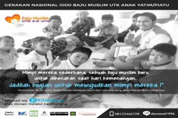 GerakanNasional 1000 Baju Muslim untuk Anak Yatim