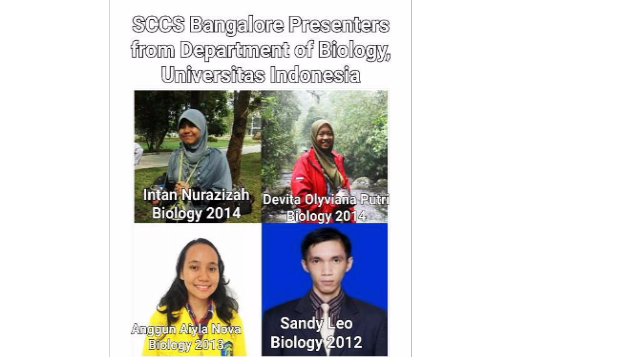 Biologi UI goes to SCCS Bengaluru, India
