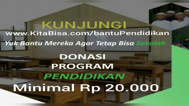 Bantu orang yang tidak bisa lanjut pendidikan