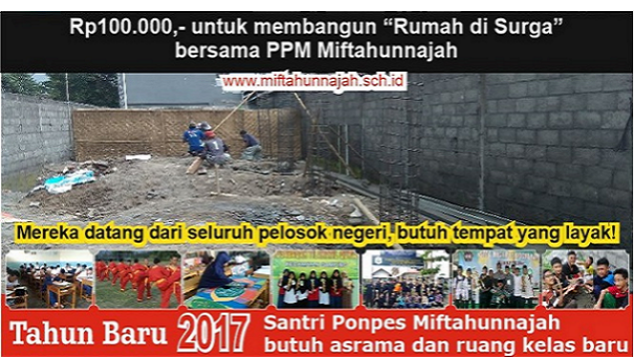 Bangun Rumah di Surga bersama PPM Miftahunnajah