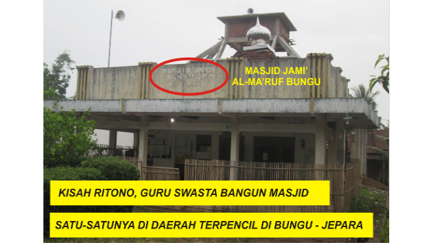 Bantu Ritono, Guru Swasta Bangun Masjid di Jepara