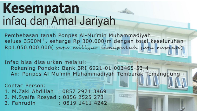 Dana Wakaf Pengembangan Pondok Pesantren Al-Mu'min