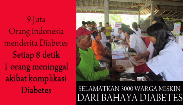 SELAMATKAN 3000 WARGA MISKIN DARI BAHAYA DIABETES