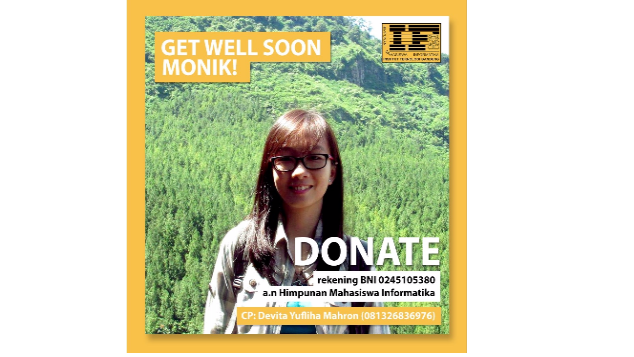 BANTU DARURAT MONIK MAHASISWI ITB TERSERANG LUPUS