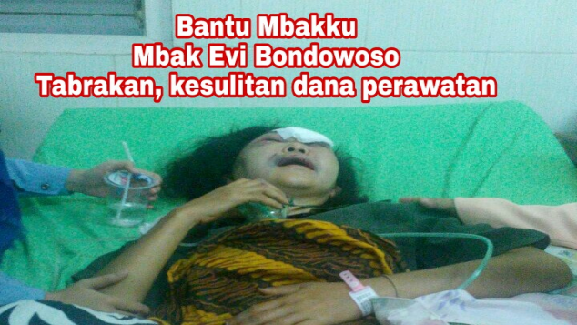 Mbak Evi Bondowoso Tabrakan Butuh Bantuan Dana