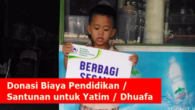 Donasi Biaya Pendidikan & Santunan Yatim / Dhuafa