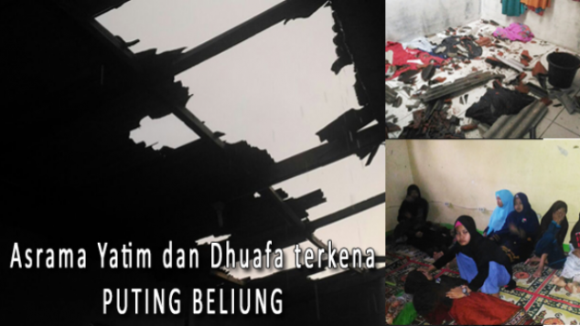 Asrama Santri yatim dan dhuafa kena PUTING BELIUNG