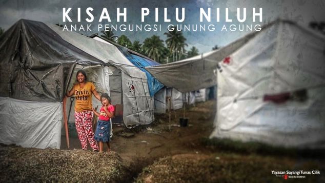 Ribuan Anak Pengungsi Gunung Agung Berduka