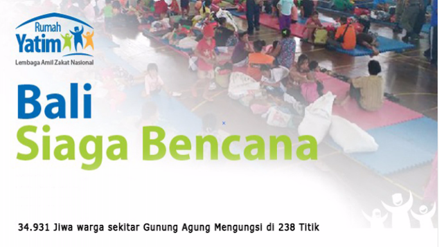 Bantu Pengungsi Erupsi Gunung Agung