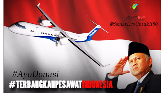 #YUKDONASI UNTUK PESAWAT R80 ! INDONESIA BISA !