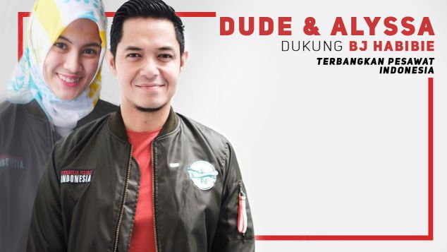 Dude Harlino & Alyssa Dukung Pesawat R80