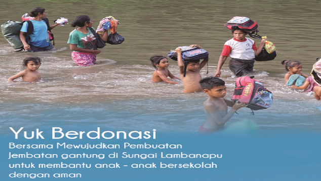 Pembuatan "Jembatan Gantung" #KitaUntukLambanapu