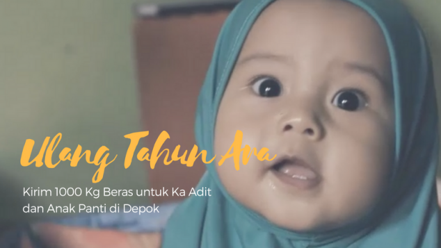 Ulang Tahun Ara untuk 1000 Kg Beras Anak Yatim