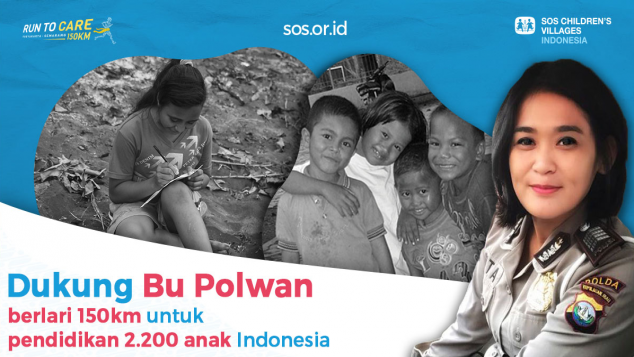 Bu Polwan Berlari 150 KM Demi 2.200 Anak Negeri