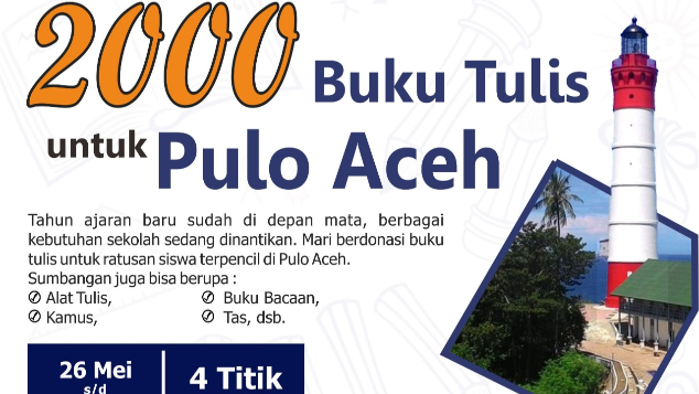 2000 Buku Tulis untuk Pulo Aceh