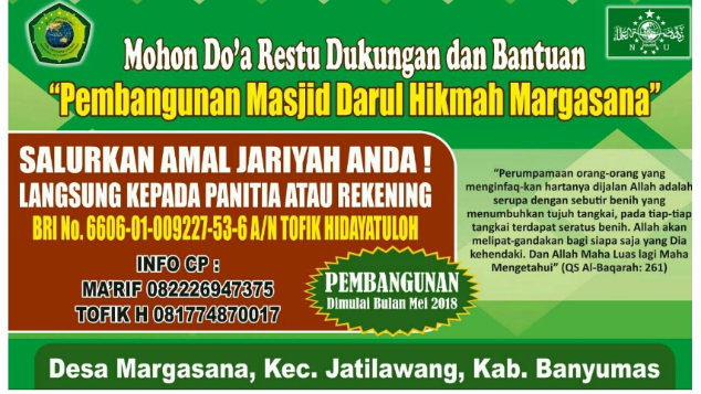 Ayo ikut Bantu Pembangunan Masjid Darul Hikmah