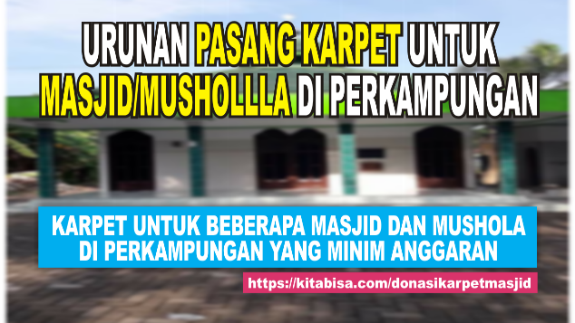 Donasi Karpet Untuk Masjid Kampung