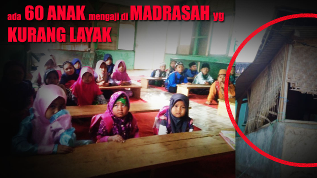 60 ANAK Belajar Mengaji di MADRASAH yang mau ROBOH