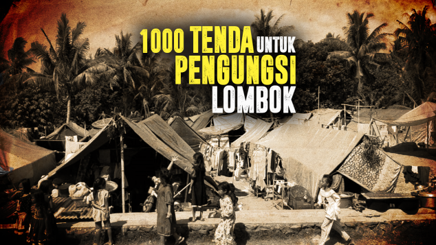 1000 Tenda dan Terpal Korban Gempa Lombok