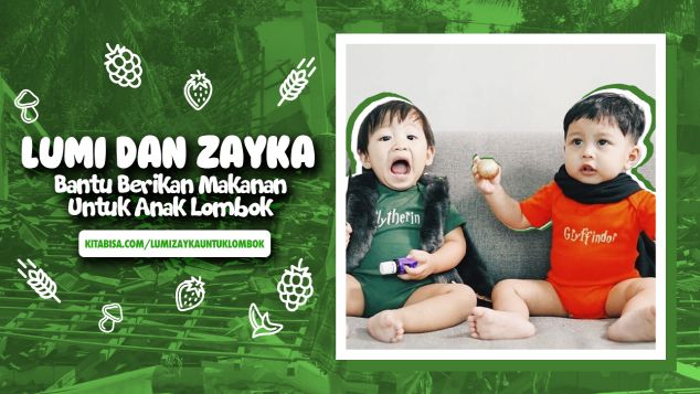 Lumi Zayka Bantu Berikan Makanan Untuk Lombok