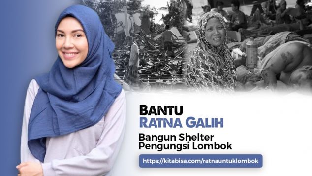 Bantu Ratna Galih Bangun Shelter Untuk Lombok