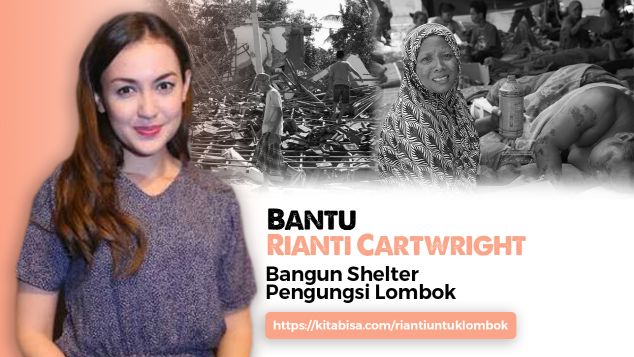 Bantu Rianti Bangun Shelter Untuk Lombok