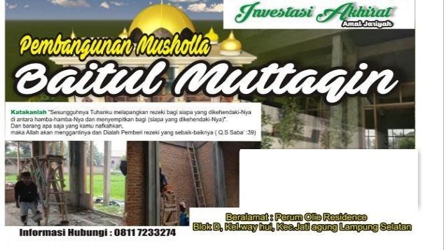 Pembangunan Mushola Yang Minim Donatur